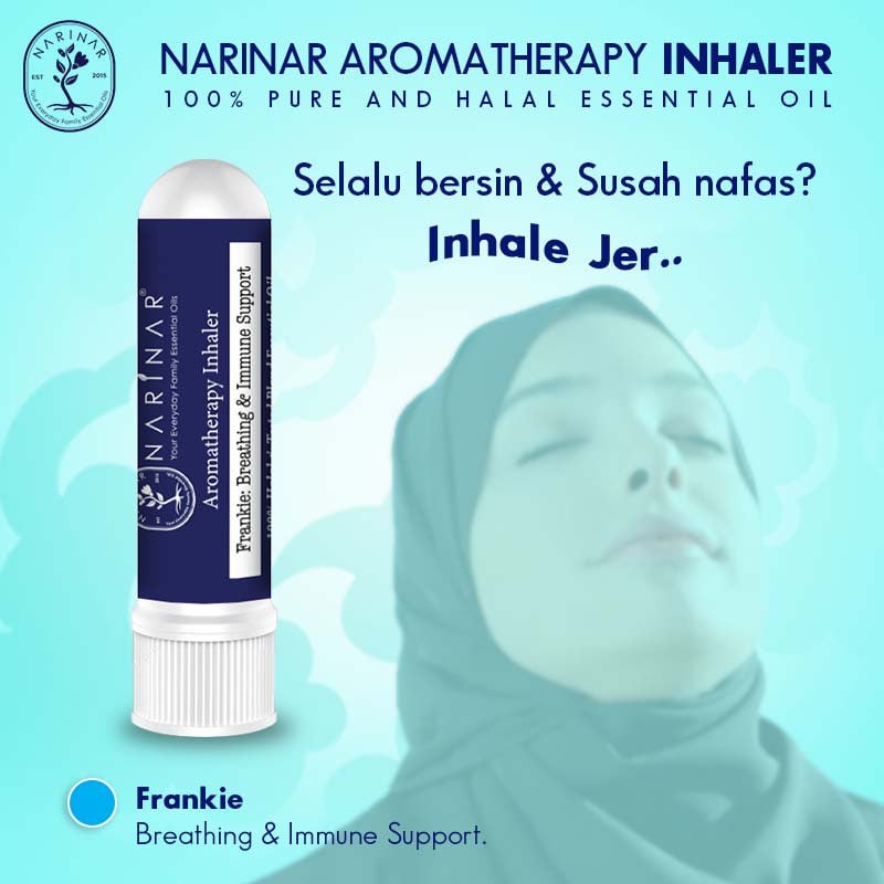 NARINAR Aromatherapy Inhaler - Pure & Halal Tested Essential Oil (Flu/Sleep/Focus/Headache/Quit Smoking))
