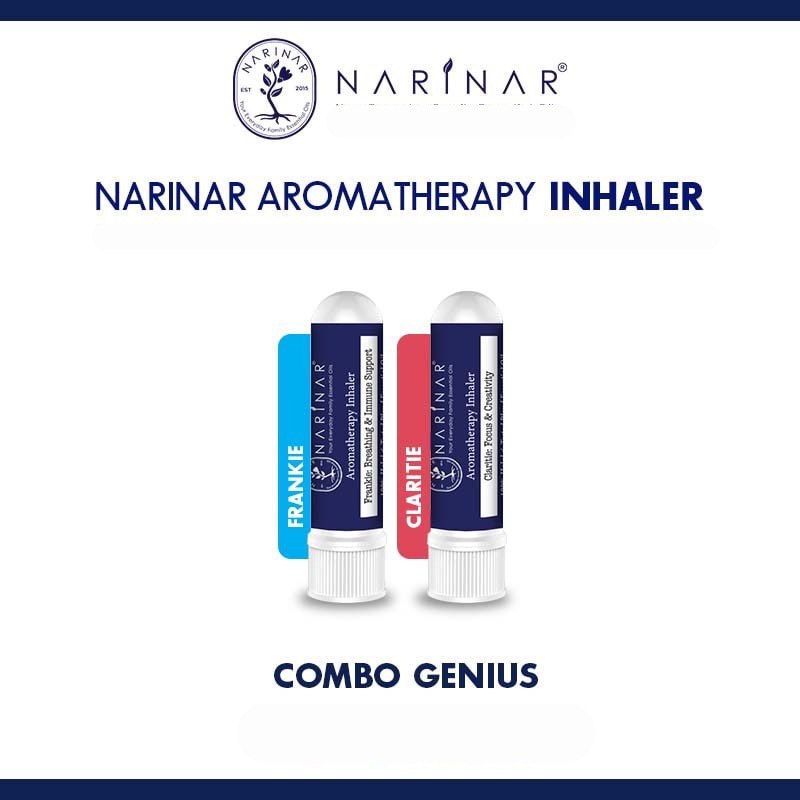 NARINAR Aromatherapy Inhaler - Pure & Halal Tested Essential Oil (Flu/Sleep/Focus/Headache/Quit Smoking))