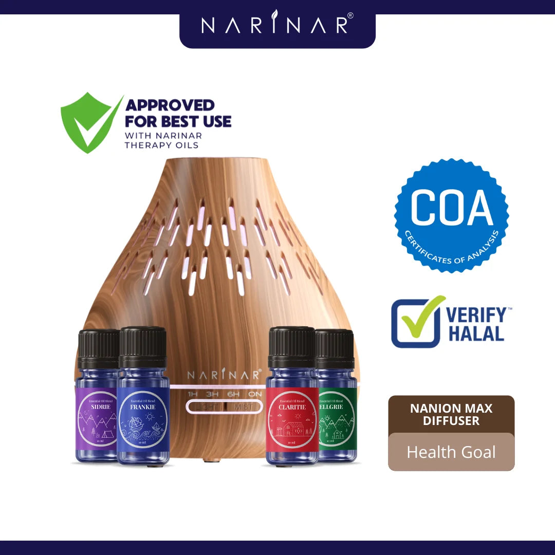 Nanion Max Diffuser Health Goal – Aromatherapy Essential Oil Air Diffuser