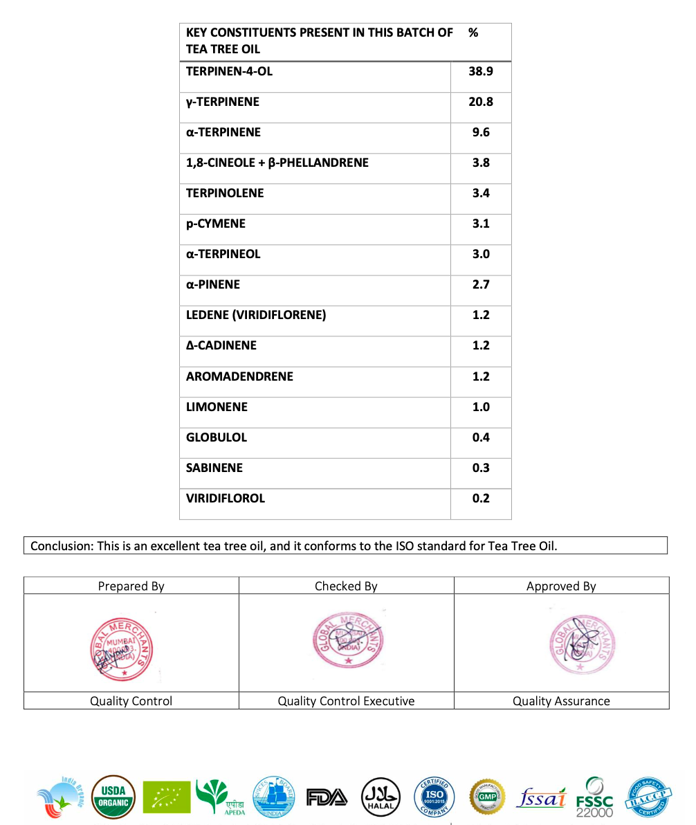 100% Pure Tea Tree Essential Oil 5ml (GCMS & HALAL Tested)