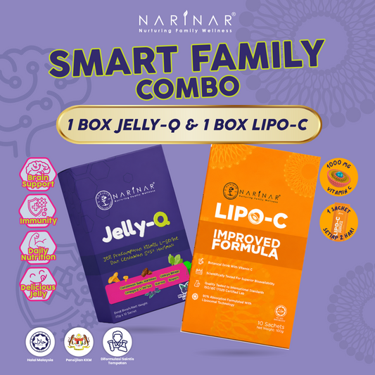 NARINAR Smart Family Combo – Jelly-Q (1 Box)+ Lipo-C Boost (1 Box)