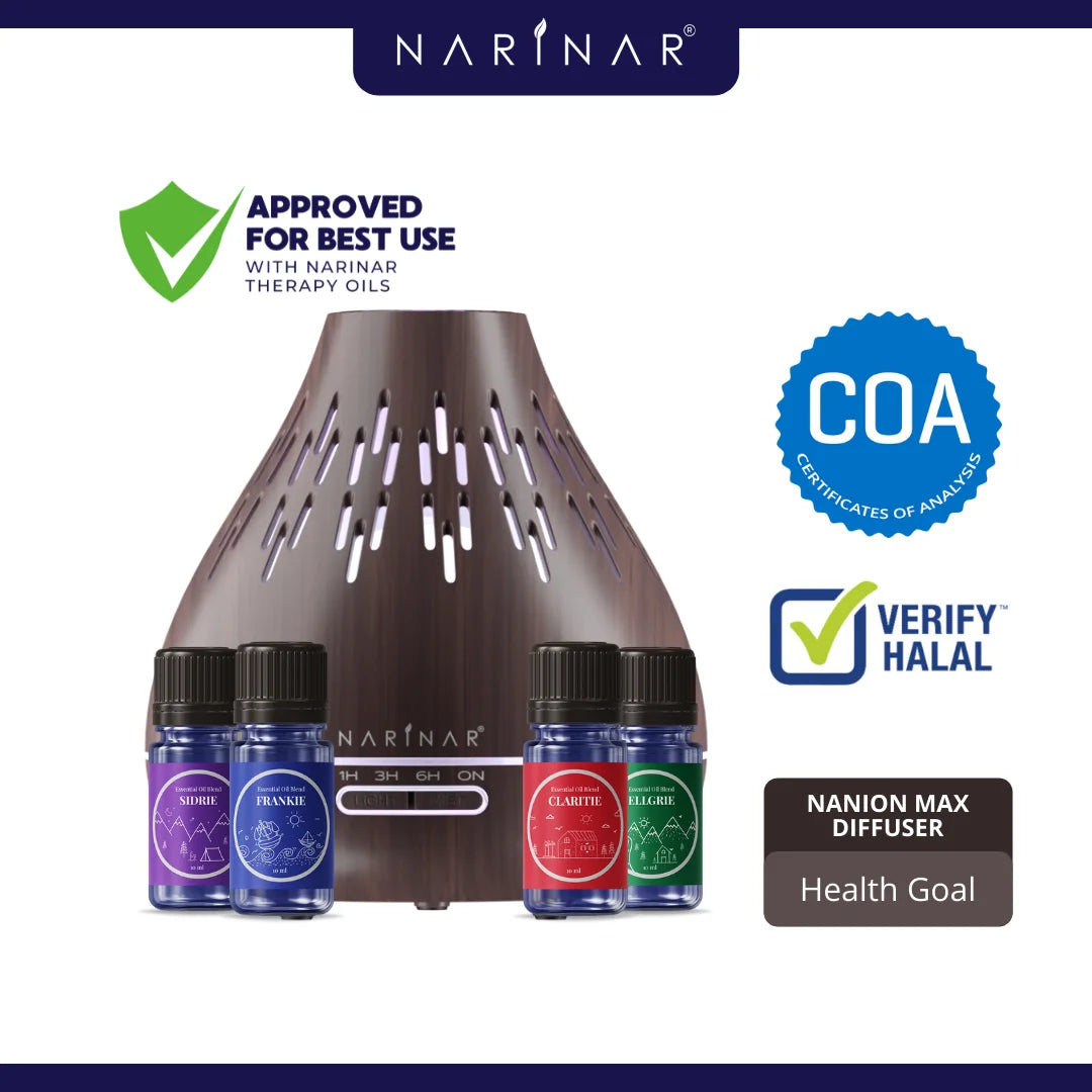 Nanion Max Diffuser Health Goal – Aromatherapy Essential Oil Air Diffuser